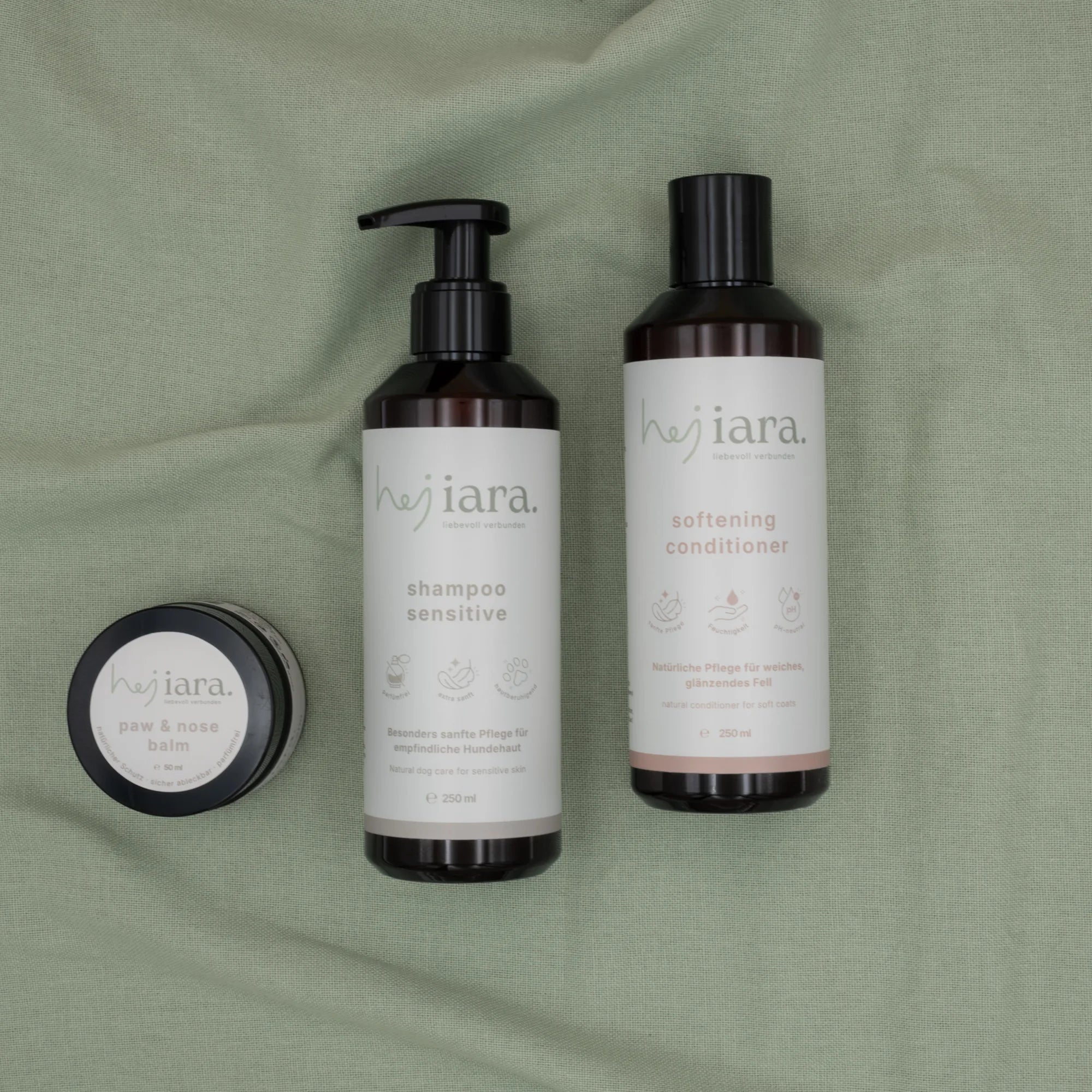 Hunde Pflegeset von oben