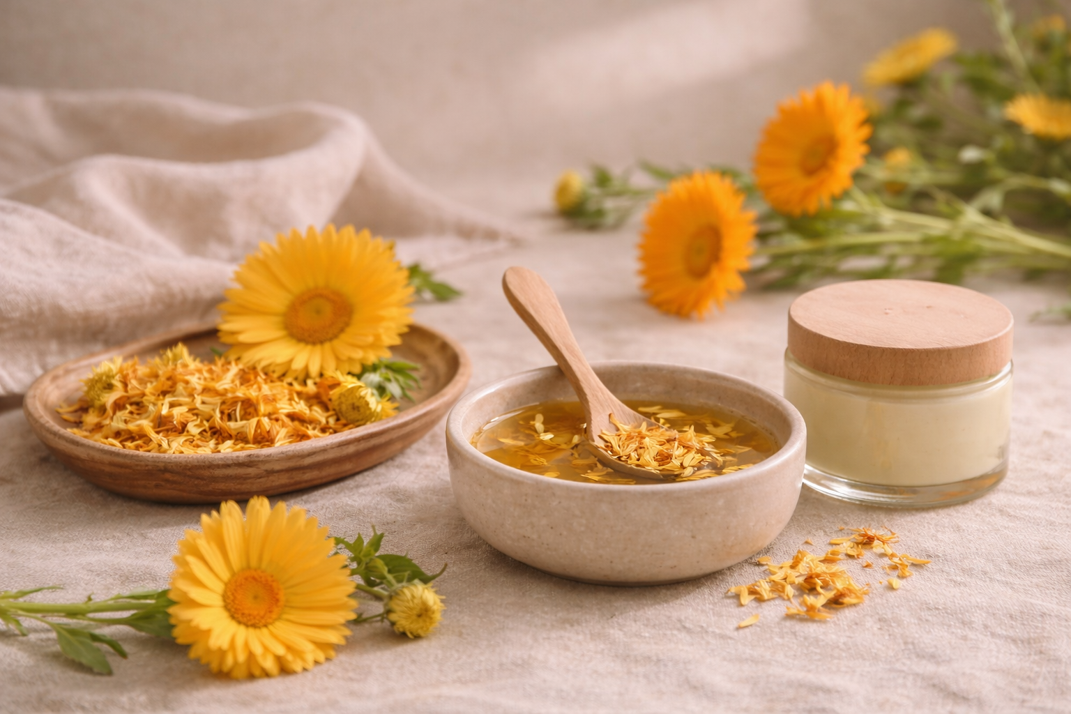 Ringelblume – natürlicher Inhaltsstoff in den hej iara Hundepflegeprodukten